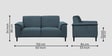 Ocean Velvet 2 Seater Sofa in Oxford Blue Color