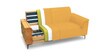 Ocean Velvet 2 Seater Sofa in Turmeric Yellow Color