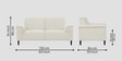 Ocean Velvet 2 Seater Sofa in Warm White Color