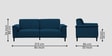 Ocean Velvet 3 Seater Sofa in Azure Blue Color