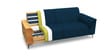 Ocean Velvet 3 Seater Sofa in Azure Blue Color