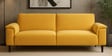 Ocean Velvet 3 Seater Sofa in Turmeric Yellow Color