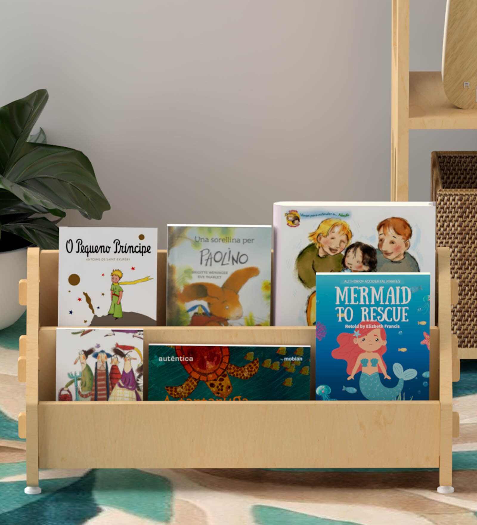 X&Y Ochre Olive Book Rack - Natural | S main image 1
