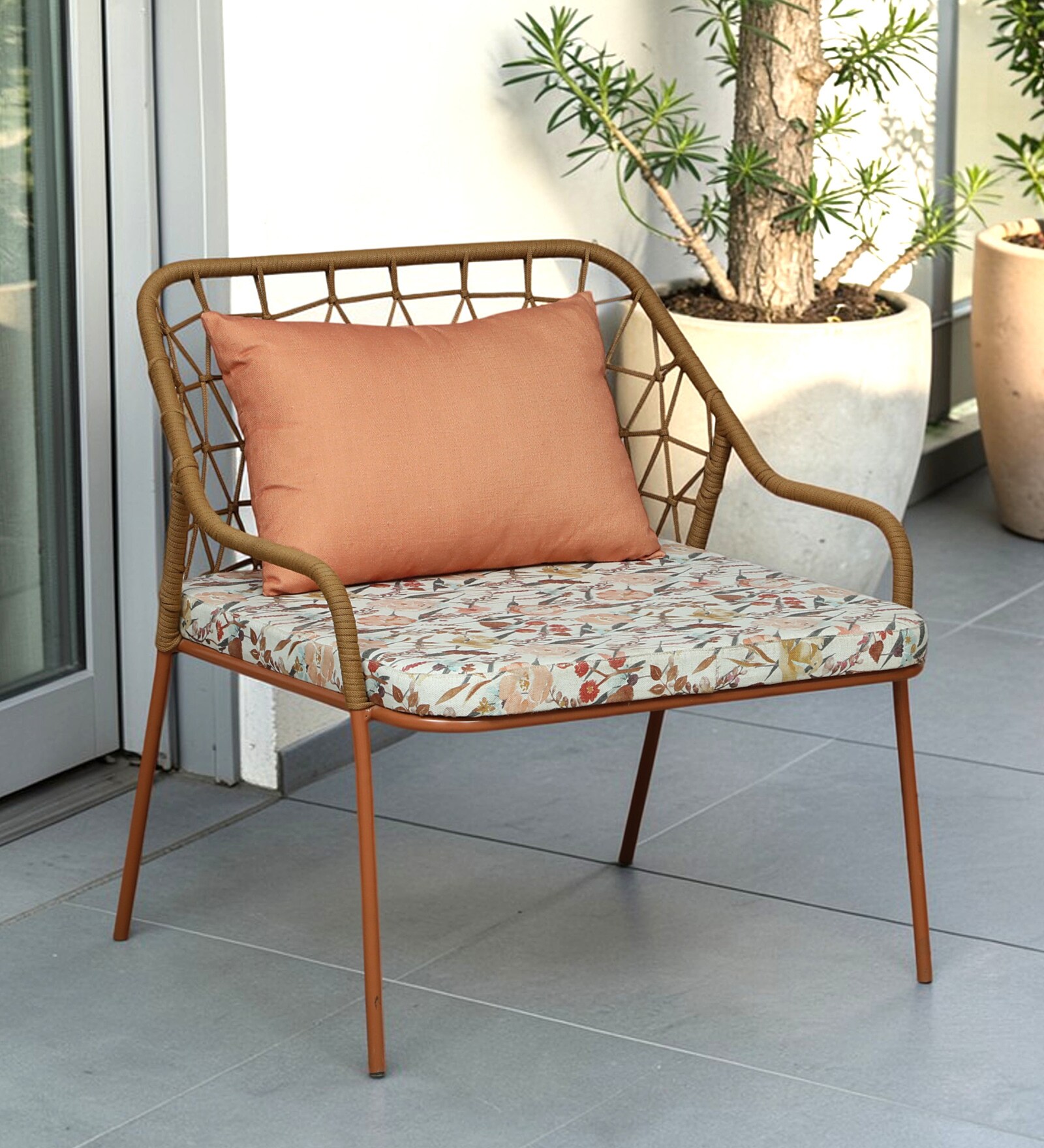 Octave Metal Outdoor Chair In Black Colou