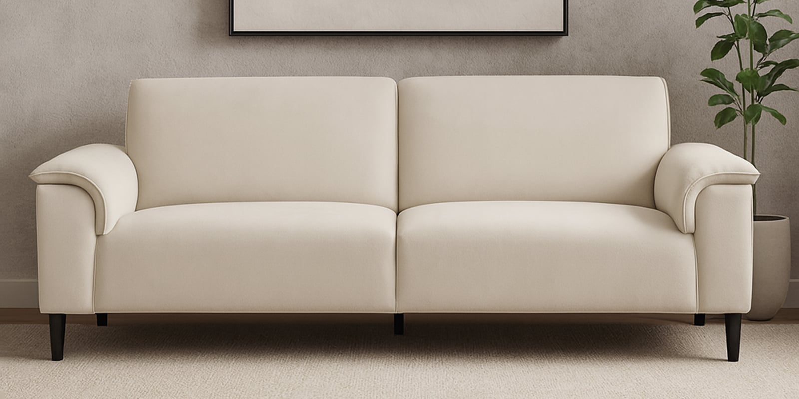 Ocean Velvet 3 Seater Sofa in Camel Beige Color