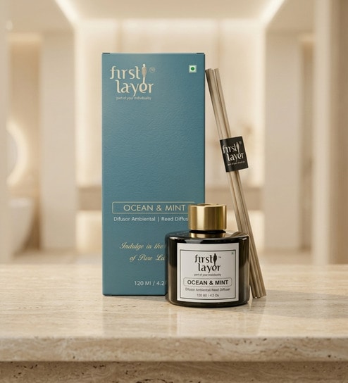 Ocean & Mint Aromatic Reed Diffuser Set with Reed Sticks