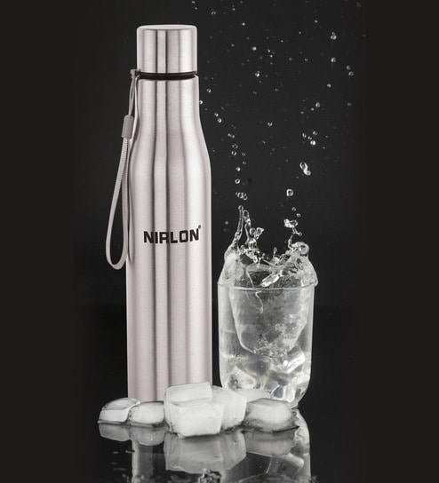 Buy Neo Borosilicate Glass Bottle - Silver Lid 550 ml at Best