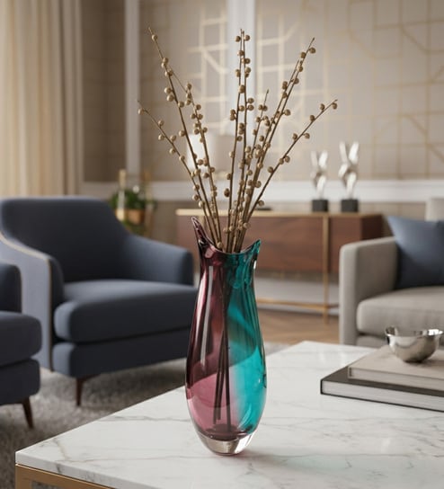 Ocean Rose Glass Vase L