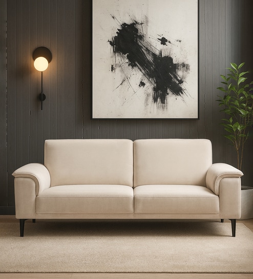 Ocean Velvet 2 Seater Sofa in Camel Beige Color