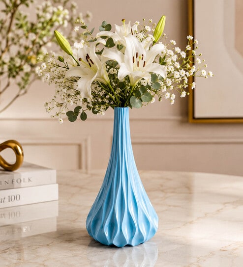 home4u Sea Green Ocean Wave Big Vase-picture-21