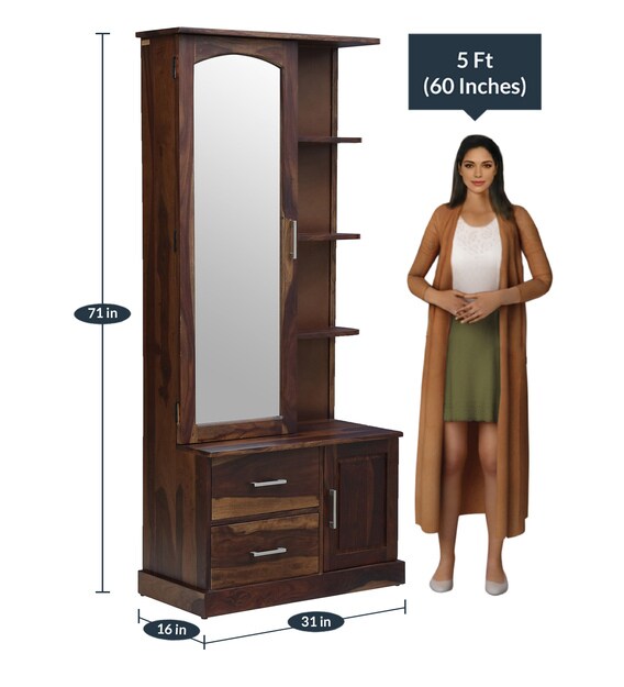 Buy Octavia Solid Wood Dressing Unit in Provincial Teak Finish