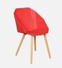 Occasional Plastic Iconic Chair in Red Colour