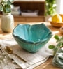 Ocean Bloom Handmade Ceramic Serving Bowl, 500 Ml