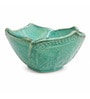 Ocean Bloom Handmade Ceramic Serving Bowl, 500 Ml