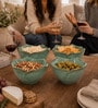Ocean Bloom Handmade Ceramic Serving Bowl, 500 Ml
