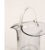 Ocean Blue Glass Handle Bloom bucket vase
