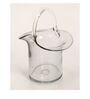 Ocean Blue Glass Handle Bloom bucket vase