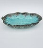 Ocean Leaf Blue 7 Inch Ceramic Appetizer Platter