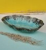 Ocean Leaf Blue 7 Inch Ceramic Appetizer Platter