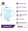 Ocean Mist Coffee Mug Set of 4 (350ML Each) Microwave Safe Coffee Mugs