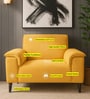 Ocean Velvet 1 Seater Sofa in Azure Blue Color