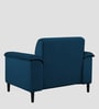Ocean Velvet 1 Seater Sofa in Azure Blue Color