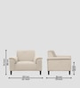 Ocean Velvet 1 Seater Sofa in Camel Beige Color