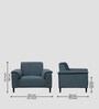 Ocean Velvet 1 Seater Sofa in Oxford Blue Color