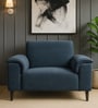 Ocean Velvet 1 Seater Sofa in Oxford Blue Color