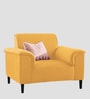 Ocean Velvet 1 Seater Sofa in Turmeric Yellow Color