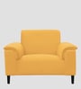 Ocean Velvet 1 Seater Sofa in Turmeric Yellow Color