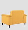 Ocean Velvet 1 Seater Sofa in Turmeric Yellow Color