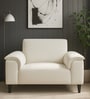 Ocean Velvet 1 Seater Sofa in Warm White Color