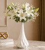 White Ocean Wave Big Vase
