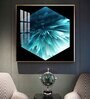 Oceanic Abstraction Glass Finish Square Wall Art