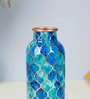 Oceanic Blue Moroccan Copper Bottle
