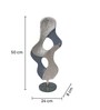 Oceanic Elegance Silver & Blue Aluminium Showpiece