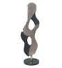 Oceanic Elegance Silver & Blue Aluminium Showpiece