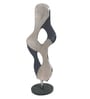 Oceanic Elegance Silver & Blue Aluminium Showpiece