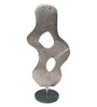 Oceanic Elegance Silver & Blue Aluminium Showpiece