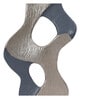 Oceanic Elegance Silver & Blue Aluminium Showpiece