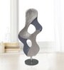 Oceanic Elegance Silver & Blue Aluminium Showpiece