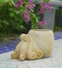Beige Oceanic Octopus Clay Planter