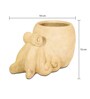 Beige Oceanic Octopus Clay Planter