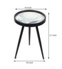 Oceara Large End Table In Blue & Black Finish