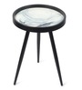Oceara Large End Table In Blue & Black Finish
