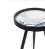 Oceara Large End Table In Blue & Black Finish