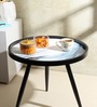 Oceara Large End Table In Blue & Black Finish