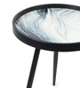 Oceara Medium End Table In Blue & Black Finish