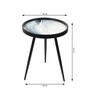 Oceara Medium End Table In Blue & Black Finish